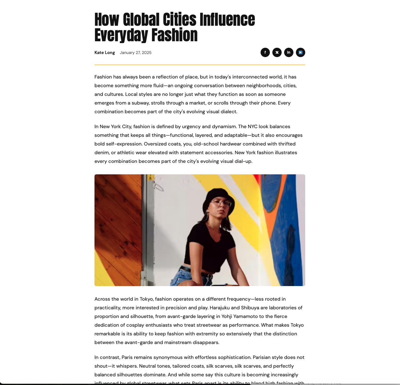 NXT Look article page