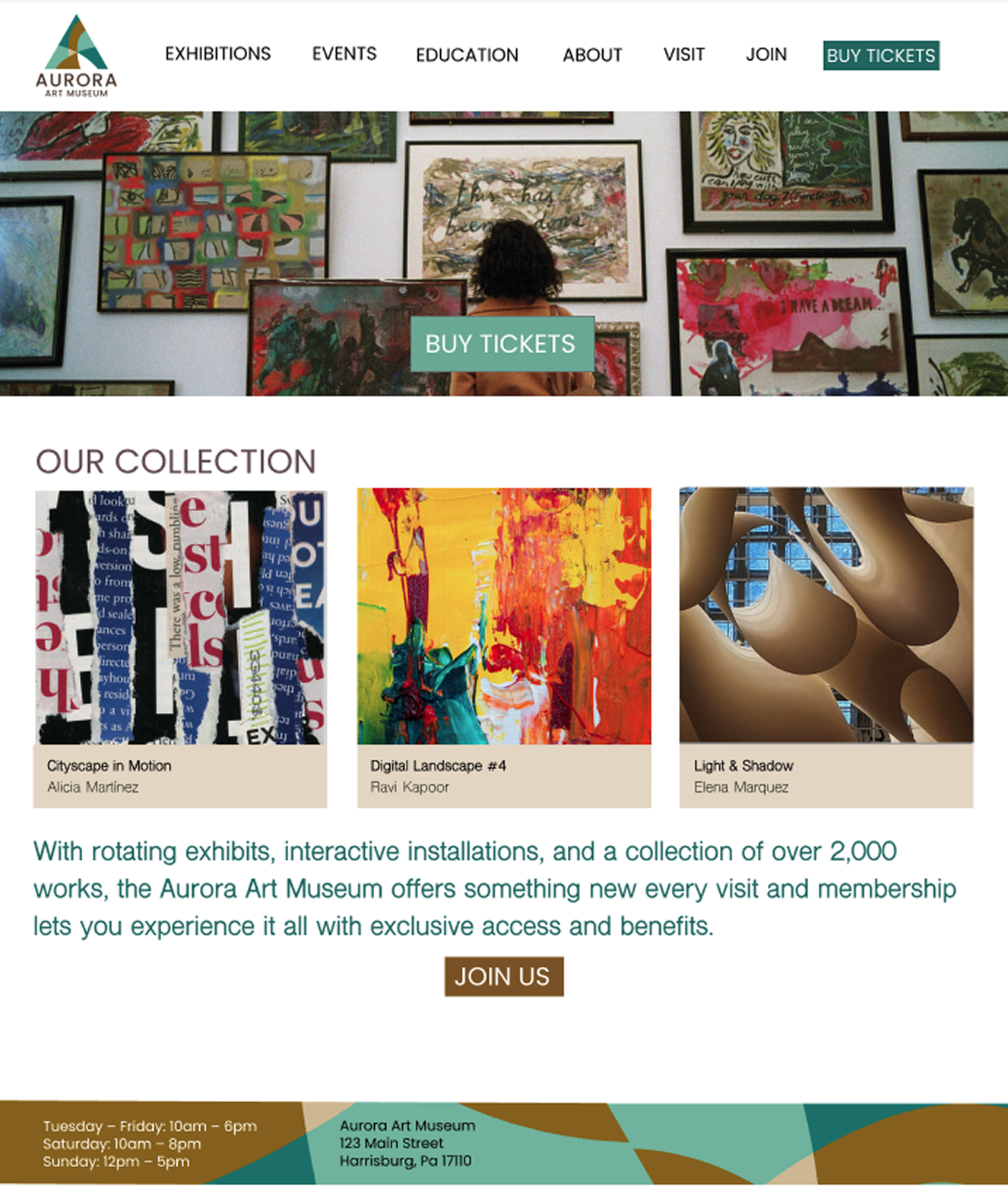 Aurora Museum home page