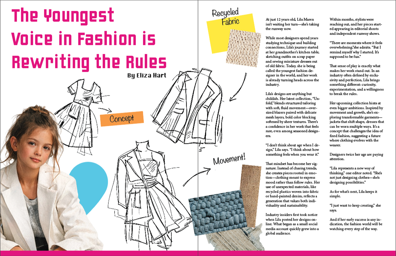 Threaded magazine spread