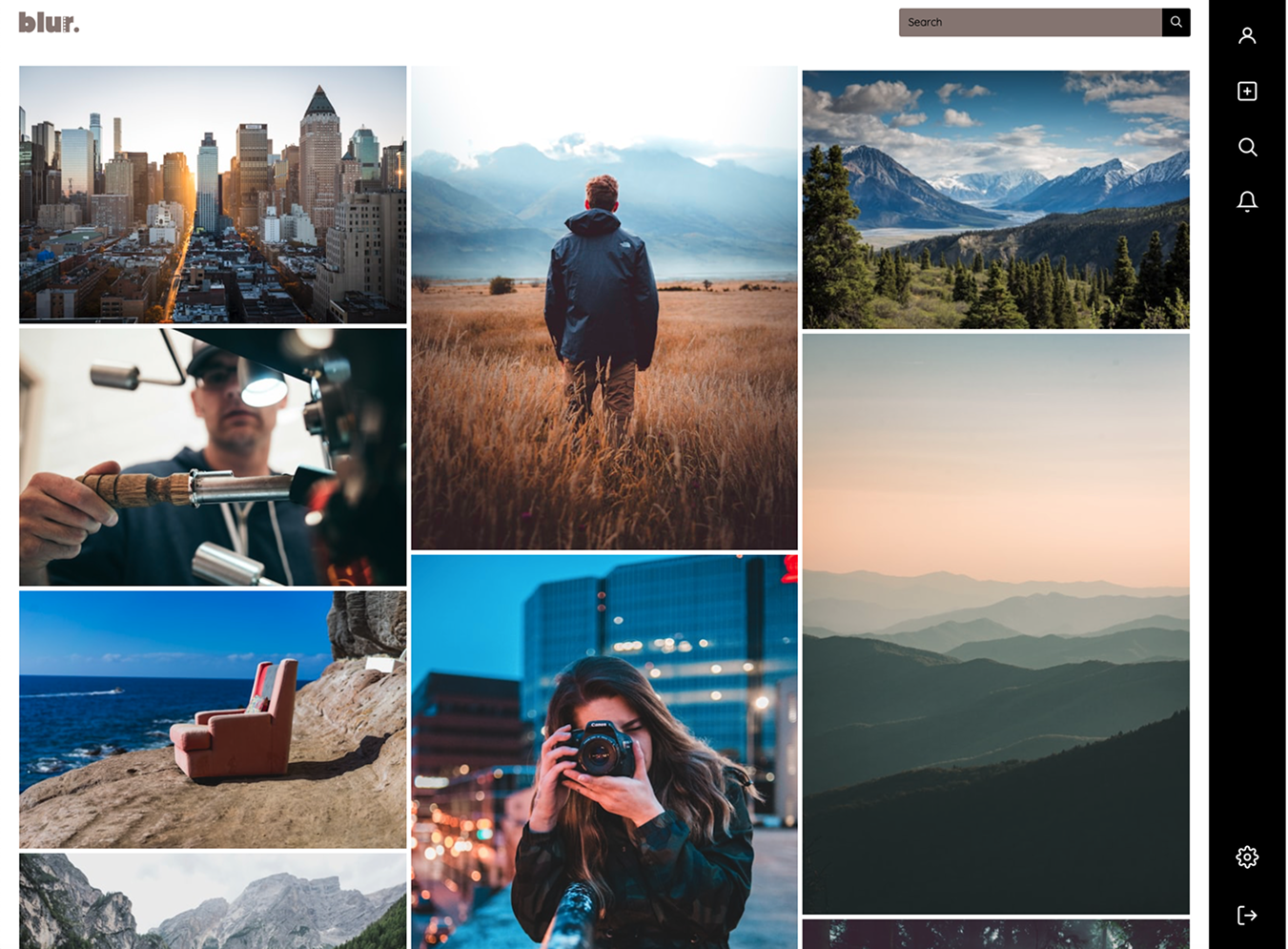 Blur home page