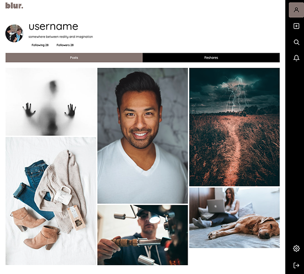 Profile page website
